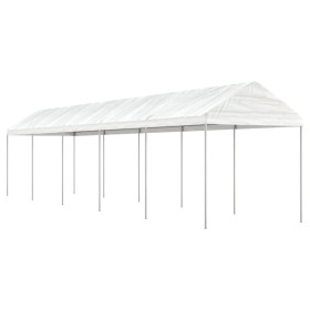Gazebo with white polyethylene roof 11.15x2.28x2.69 m by vidaXL, Tents and gazebos - Ref: Foro24-3155505, Price: 331,27 €, Di...