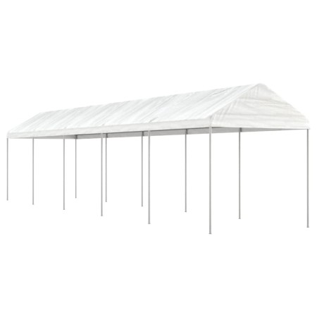 Cenador con techo polietileno blanco 11,15x2,28x2,69 m de vidaXL, Carpas y cenadores - Ref: Foro24-3155505, Precio: 331,27 €,...
