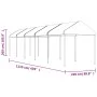 Gazebo with white polyethylene roof 11.15x2.28x2.69 m by vidaXL, Tents and gazebos - Ref: Foro24-3155505, Price: 327,34 €, Di...