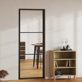 Innentür ESG-Glas und schwarzes Aluminium 76x201,5 cm von vidaXL, Türen für zu Hause - Ref: Foro24-151198, Preis: 210,38 €, R...