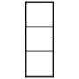 Innentür ESG-Glas und schwarzes Aluminium 76x201,5 cm von vidaXL, Türen für zu Hause - Ref: Foro24-151198, Preis: 199,87 €, R...