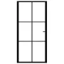Puerta interior vidrio ESG y aluminio negro 102,5x201,5 cm de vidaXL, Puertas para el hogar - Ref: Foro24-151205, Precio: 226...