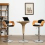 Küchenhocker, 2 Stück, gebogenes Holz, schwarzes Kunstleder von vidaXL, Küchenhocker - Ref: Foro24-3052715, Preis: 287,97 €, ...