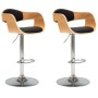 Küchenhocker, 2 Stück, gebogenes Holz, schwarzes Kunstleder von vidaXL, Küchenhocker - Ref: Foro24-3052715, Preis: 287,97 €, ...