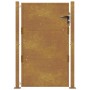 Puerta de jardín acero corten 105x155 cm