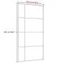 ESG glass and black aluminum sliding door 102.5x205 cm by vidaXL, Doors for the home - Ref: Foro24-151687, Price: 225,47 €, D...