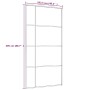 Schiebetür aus ESG-Glas und schwarzem Aluminium, 102,5 x 205 cm von vidaXL, Türen für zu Hause - Ref: Foro24-151687, Preis: 2...
