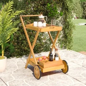 Solid acacia wood serving trolley 54x87x90 cm by vidaXL, Kitchen and dining carts - Ref: Foro24-319424, Price: 85,89 €, Disco...