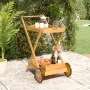 Kellnerinnenwagen aus massivem Akazienholz 54x87x90 cm von vidaXL, Küchen- und Speisewagen - Ref: Foro24-319424, Preis: 85,53...