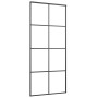 Puerta corredera vidrio ESG y aluminio negro 90x205 cm de vidaXL, Puertas para el hogar - Ref: Foro24-151670, Precio: 218,70 ...