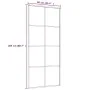 Schiebetür aus ESG-Glas und schwarzem Aluminium, 90 x 205 cm von vidaXL, Türen für zu Hause - Ref: Foro24-151670, Preis: 266,...