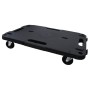 Carrito de transporte PP negro 58x38x12 cm