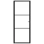 Interior door ESG glass and black aluminum 83x201.5 cm by vidaXL, Doors for the home - Ref: Foro24-151199, Price: 210,39 €, D...