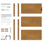 Puerta de jardín acero corten 105x155 cm