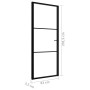 Puerta interior vidrio ESG y aluminio negro 83x201,5 cm de vidaXL, Puertas para el hogar - Ref: Foro24-151199, Precio: 199,42...