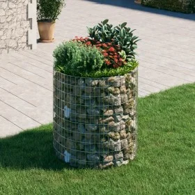 Circular galvanized steel gabion post Ø100x100 cm by vidaXL, fence panels - Ref: Foro24-152018, Price: 74,72 €, Discount: %