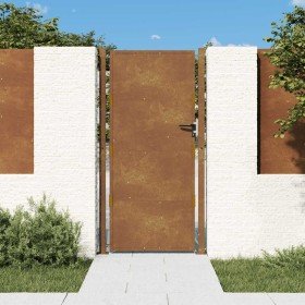 Puerta de jardín acero corten 105x205 cm Puerta de jardín acero corten 105x205 cm