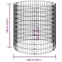Circular galvanized steel gabion post Ø100x100 cm by vidaXL, fence panels - Ref: Foro24-152018, Price: 79,29 €, Discount: %