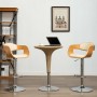 Küchenhocker, 2 Stück, gebogenes Holz, cremefarbenes Kunstleder von vidaXL, Küchenhocker - Ref: Foro24-3052714, Preis: 254,03...