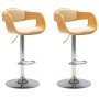 Küchenhocker, 2 Stück, gebogenes Holz, cremefarbenes Kunstleder von vidaXL, Küchenhocker - Ref: Foro24-3052714, Preis: 254,03...