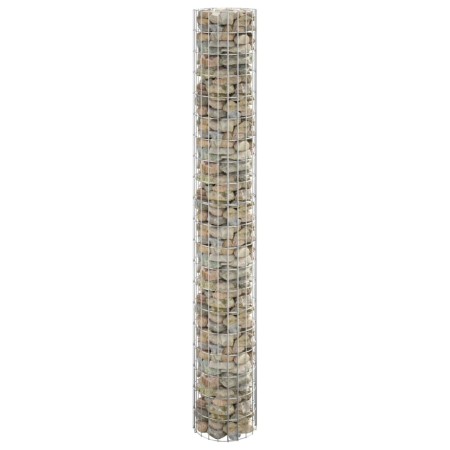 Circular galvanized steel gabion post Ø30x200 cm by vidaXL, fence panels - Ref: Foro24-152014, Price: 63,49 €, Discount: %