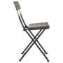 Folding cafeteria chairs 2 pcs steel and gray synthetic rattan by vidaXL, Garden chairs - Ref: Foro24-319988, Price: 77,42 €,...