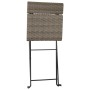 Folding cafeteria chairs 2 pcs steel and gray synthetic rattan by vidaXL, Garden chairs - Ref: Foro24-319988, Price: 77,42 €,...