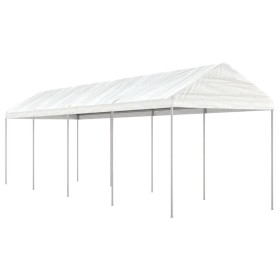 Cenador con techo polietileno blanco 8,92x2,28x2,69 m de vidaXL, Carpas y cenadores - Ref: Foro24-3155504, Precio: 269,96 €, ...