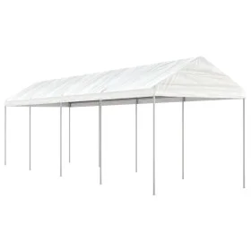 Gazebo with white polyethylene roof 8.92x2.28x2.69 m by vidaXL, Tents and gazebos - Ref: Foro24-3155504, Price: 266,83 €, Dis...