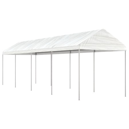 Gazebo with white polyethylene roof 8.92x2.28x2.69 m by vidaXL, Tents and gazebos - Ref: Foro24-3155504, Price: 269,96 €, Dis...