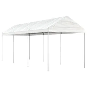 Gazebo with white polyethylene roof 6.69x2.28x2.69 m by vidaXL, Tents and gazebos - Ref: Foro24-3155503, Price: 206,33 €, Dis...
