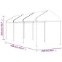 Pavillon mit weißem Polyethylendach 6,69 x 2,28 x 2,69 m von vidaXL, Zelte und Pavillons - Ref: Foro24-3155503, Preis: 206,33...