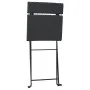 Klappbare Cafeteriastühle, 2 Stück, Stahl und schwarzes synthetisches Rattan von vidaXL, Gartenstühle - Ref: Foro24-319986, P...