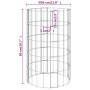 Circular galvanized steel gabion post Ø30x50 cm by vidaXL, fence panels - Ref: Foro24-152011, Price: 30,43 €, Discount: %