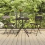 Klappbare Bistrostühle, 2 Stück, Stahl und braunes synthetisches Rattan von vidaXL, Gartenstühle - Ref: Foro24-319987, Preis:...