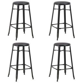 Küchenhocker 4 Einheiten aus schwarzem Stahl von vidaXL, Küchenhocker - Ref: Foro24-3054558, Preis: 314,06 €, Rabatt: %