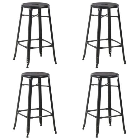 Küchenhocker 4 Einheiten aus schwarzem Stahl von vidaXL, Küchenhocker - Ref: Foro24-3054558, Preis: 314,06 €, Rabatt: %