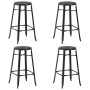 Küchenhocker 4 Einheiten aus schwarzem Stahl von vidaXL, Küchenhocker - Ref: Foro24-3054558, Preis: 314,06 €, Rabatt: %