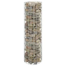 Circular gabion post made of galvanized steel Ø30x100 cm by vidaXL, fence panels - Ref: Foro24-152012, Price: 45,87 €, Discou...