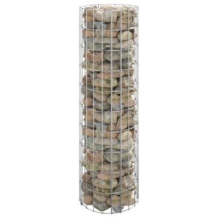 Zirkularer Pfosten aus verzinktem Stahl Gabionen Ø30x100 cm von vidaXL, Zaunpaneele - Ref: Foro24-152012, Preis: 47,42 €, Rab...