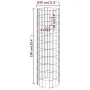 Circular gabion post made of galvanized steel Ø30x100 cm by vidaXL, fence panels - Ref: Foro24-152012, Price: 45,87 €, Discou...