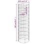 Zirkularer Pfosten aus verzinktem Stahl Gabionen Ø30x100 cm von vidaXL, Zaunpaneele - Ref: Foro24-152012, Preis: 47,42 €, Rab...