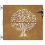Puerta de jardín acero corten diseño árbol 85x75 cm