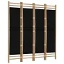 Paravent mit 4 Paneelen aus Bambus und Leinwand, 160 cm von vidaXL, Raumteiler - Ref: Foro24-350628, Preis: 93,73 €, Rabatt: %