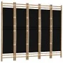 Folding screen with 5 bamboo and canvas panels 200 cm by vidaXL, Room dividers - Ref: Foro24-350629, Price: 113,72 €, Discoun...