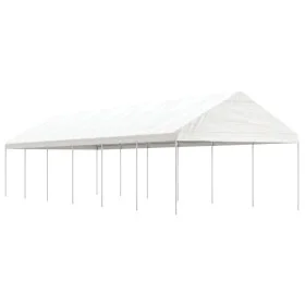 Gazebo with white polyethylene roof 13.38x4.08x3.22 m by vidaXL, Tents and gazebos - Ref: Foro24-3155514, Price: 491,19 €, Di...