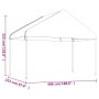 Pavillon mit weißem Polyethylendach 13,38 x 4,08 x 3,22 m von vidaXL, Zelte und Pavillons - Ref: Foro24-3155514, Preis: 497,3...