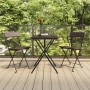 Zusammenklappbare Café-Möbel, 3-teilig, braunes synthetisches Rattan von vidaXL, Gartensets - Ref: Foro24-319990, Preis: 116,...