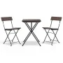 Zusammenklappbare Café-Möbel, 3-teilig, braunes synthetisches Rattan von vidaXL, Gartensets - Ref: Foro24-319990, Preis: 114,...