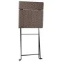 Zusammenklappbare Café-Möbel, 3-teilig, braunes synthetisches Rattan von vidaXL, Gartensets - Ref: Foro24-319990, Preis: 114,...